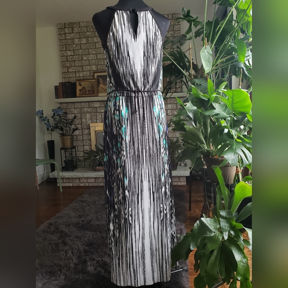 Long Maxi Summer Beach Flowy Animal Print Dress Size M - Picture 2 of 5